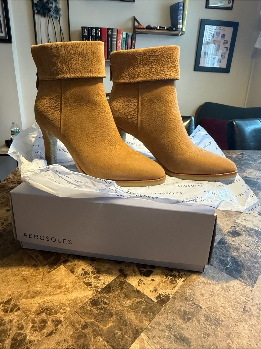 Aerosoles Brown Heeled Ankle Boots